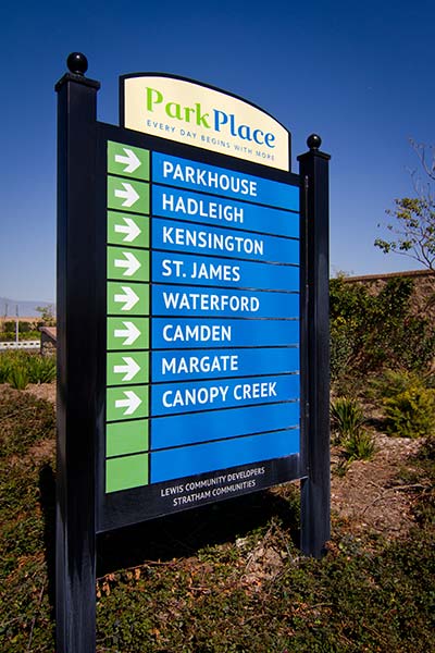 Outdoor signage for Park Place